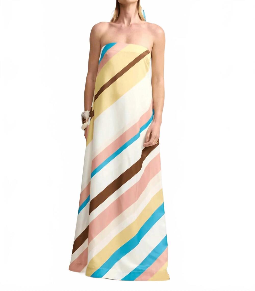 NEW ASTON STUDIO lucie maxi dress in siera stripe